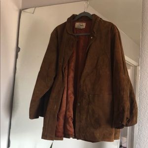 LL Bean suede long coat